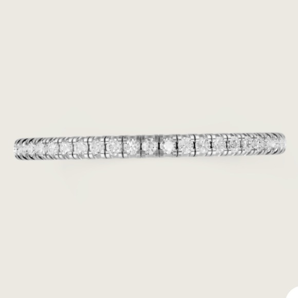 Étincelle de Cartier Eternity Diamond Wedding Band 0.50 ct. 18K W Gold SZ 5.75 - Picture 2 of 11